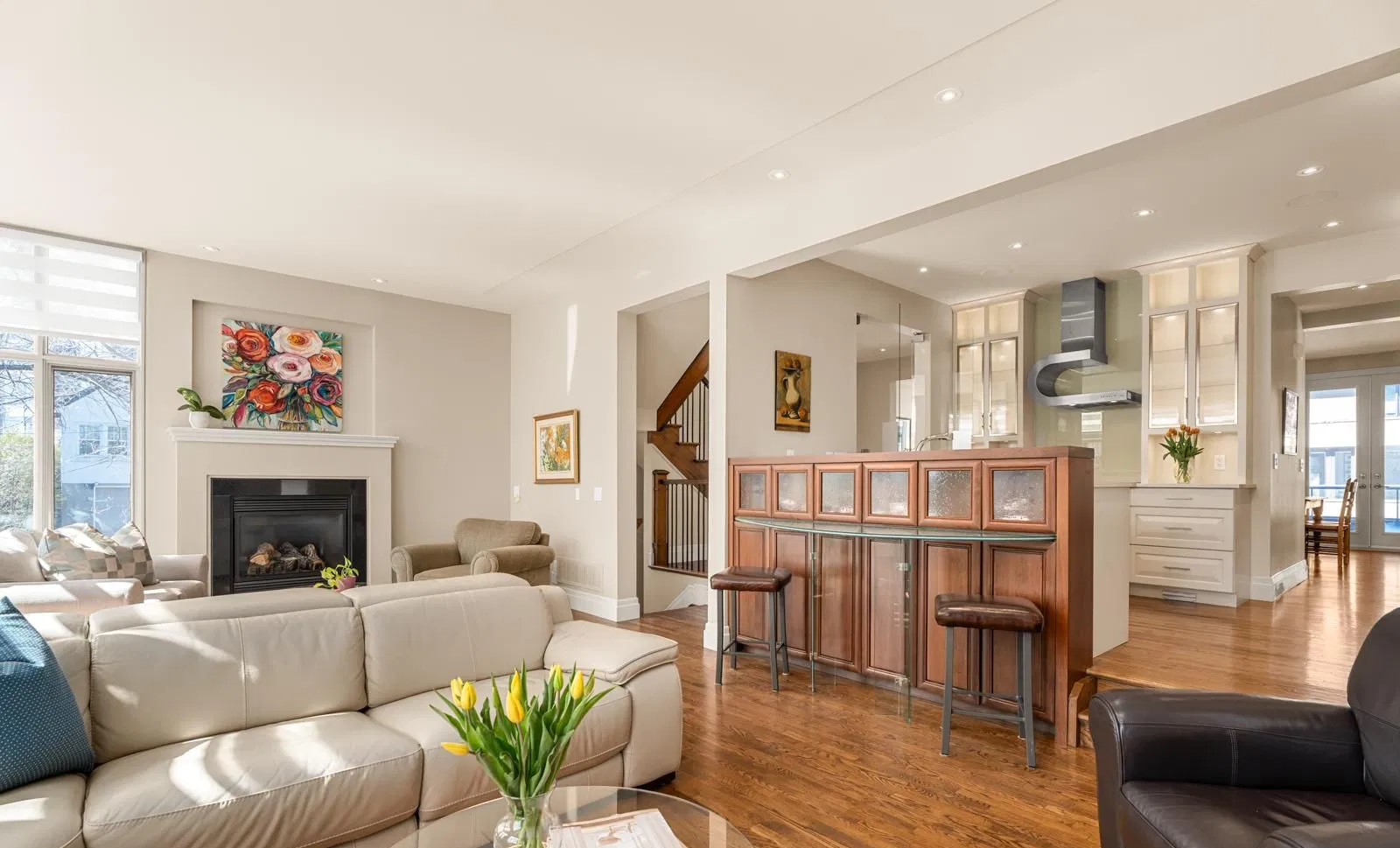 Family room toward kitchen